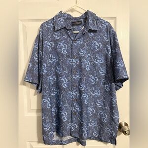 Roundtree & Yorke Navy Floral Men's Shirt